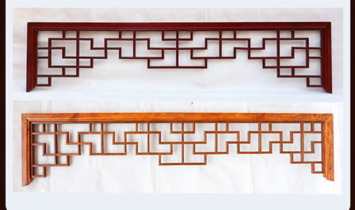 徐州中式花格吊顶门楣挂落仿古落地罩在实际案例中的展示
