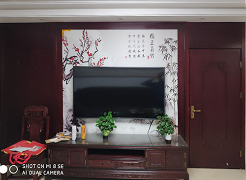 徐州中式家庭装修电视柜效果展示