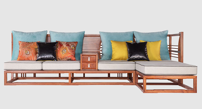徐州中式家居装修实木沙发组合家具效果图