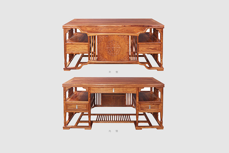 徐州中式家居装饰书房桌椅组合家具效果图